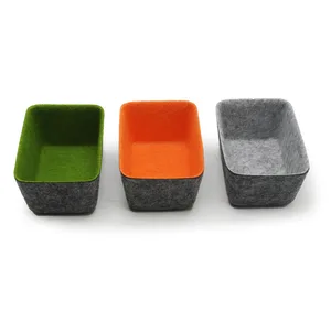 Custom factory supply felt drawer organizer divider storage bin box for drawer
