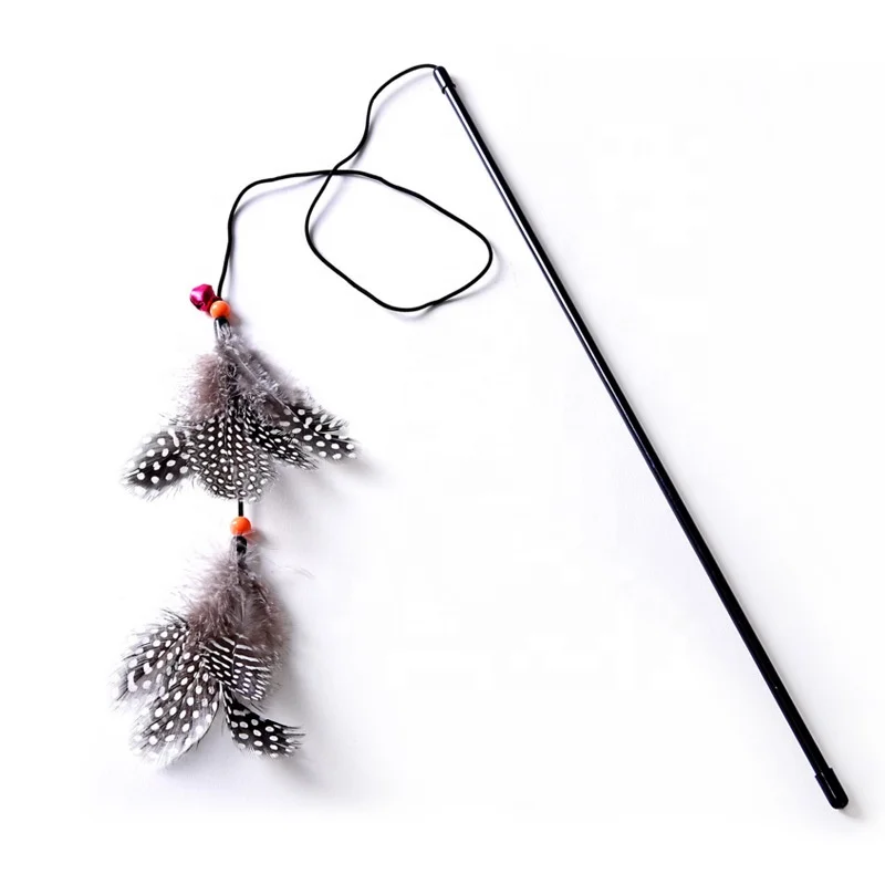 

Cat Supplies Toys Cat Teaser Stick Feather Teasing Cats With Small Bell