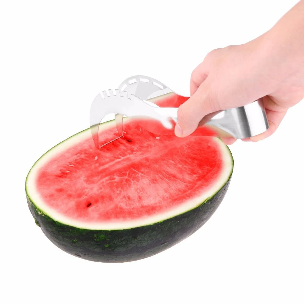 

Fruit Vegetable Tools New Stainless Steel Watermelon Slicer Cutter Knife Kitchen Gadgets, As photo