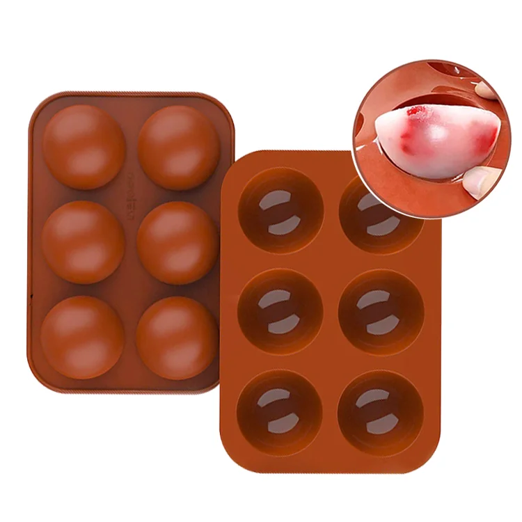 

For Top Quality Silicon Molds Mousse Cake Shape Silicone Candle Mold, Red