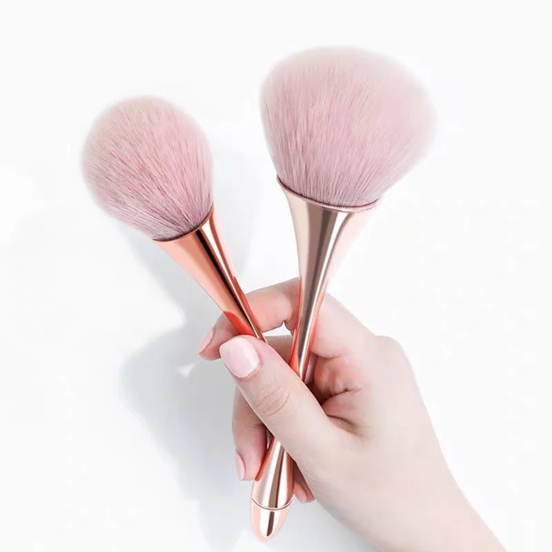 

Original Factory Price Foundation Makeup Brushes Nail Art Manicure Gradient Electroplate Waist Handle Cleaning Nail Dust Brush