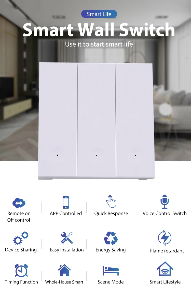 Zigbee Smart Light Switch, Button-Screen ,Wireless Remote,Timing Function,Overload Protection,No Hub Required (1 Gang) - ANKUX.COM