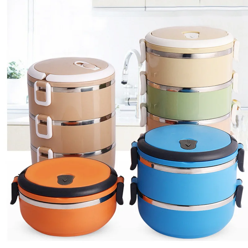 

ECO friendly High Quality Multicolor Stackable Stainless Steel Vacuum Bento Lunch Box, Customized