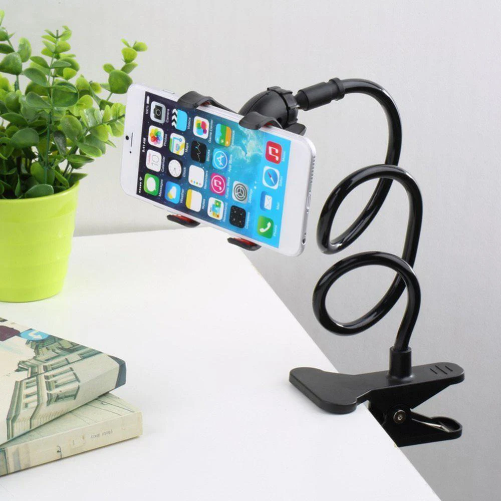 

2021 Universal Flexible Holder Arm Lazy Mobile Phone Gooseneck Stand Holder Stent Bed Desk Table Clip Bracket Cell Belt