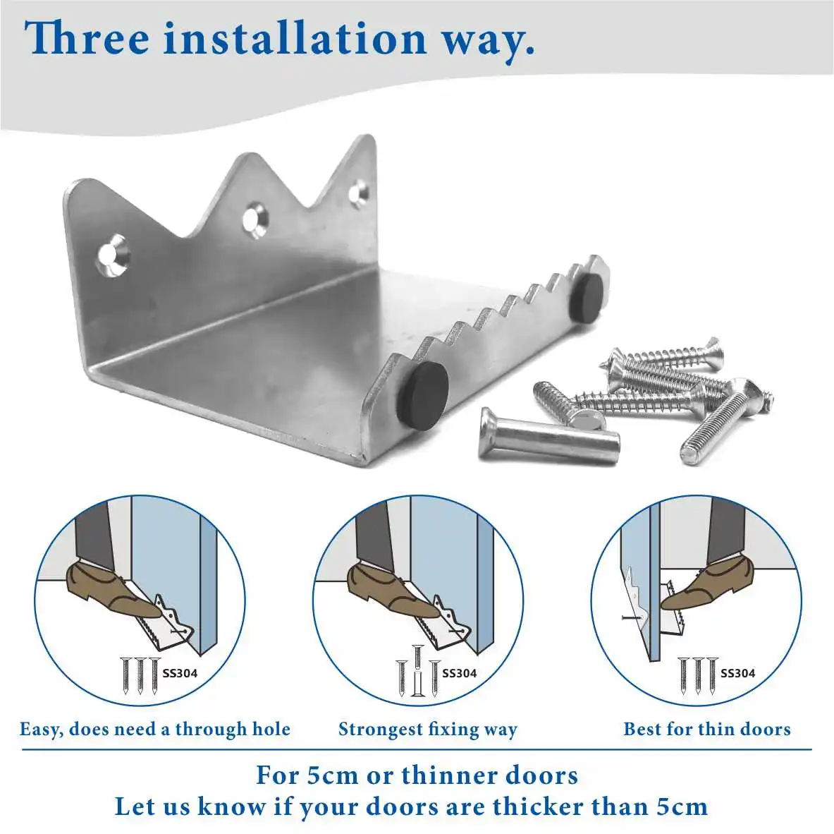 
Stainless Steel In Stock Step Manual Hands Free Pull Door Foot Opener 
