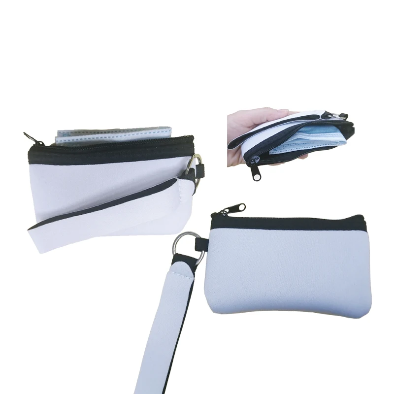 

blank white pouch with strap facemask holder bag for sublimation