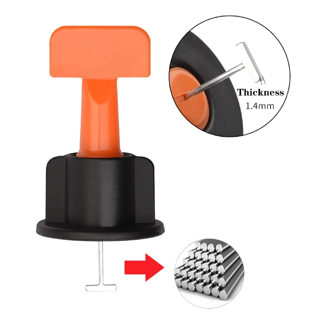 

Tile Leveling System Kit Tile Leveler Spacers Replaceable Steel Pins Ceramic Tile Installation Tool for Walls Flooring