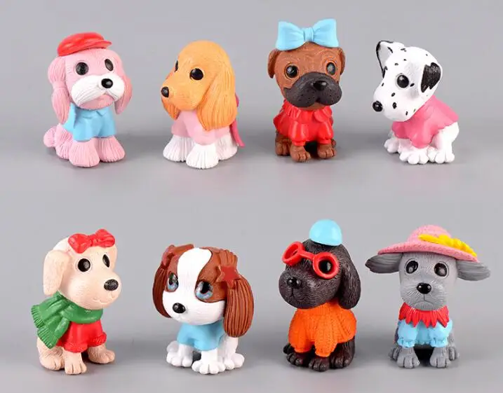 8 Designs Hot Sale Animal Doll Bonsai Toys Gift Mini Plastic Dog