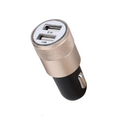 

Universal Mini Portable 5v 2.1a Usb Car Charger Adapter 2 port Car Charger For iphone 5 5s 6 7 8 x xs xr xs max ipad, White-gold,white-silver,white-blue,white-rose red, etc