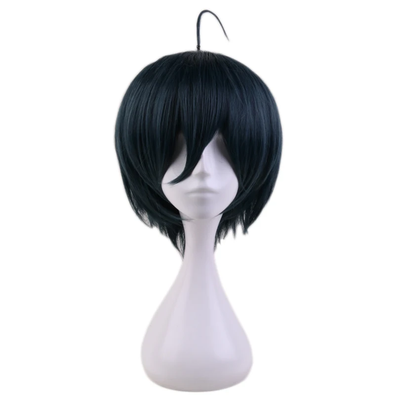 

Ecowalson Anime Danganronpa V3: Killing Harmony Saihara Shuichi Short Wig Cosplay Costume Dangan Ronpa Heat Resistant Hair Men, As shown