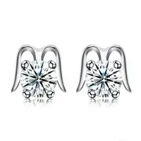 

Fashion women 925 sterling silver cz cubic zircon stud earrings