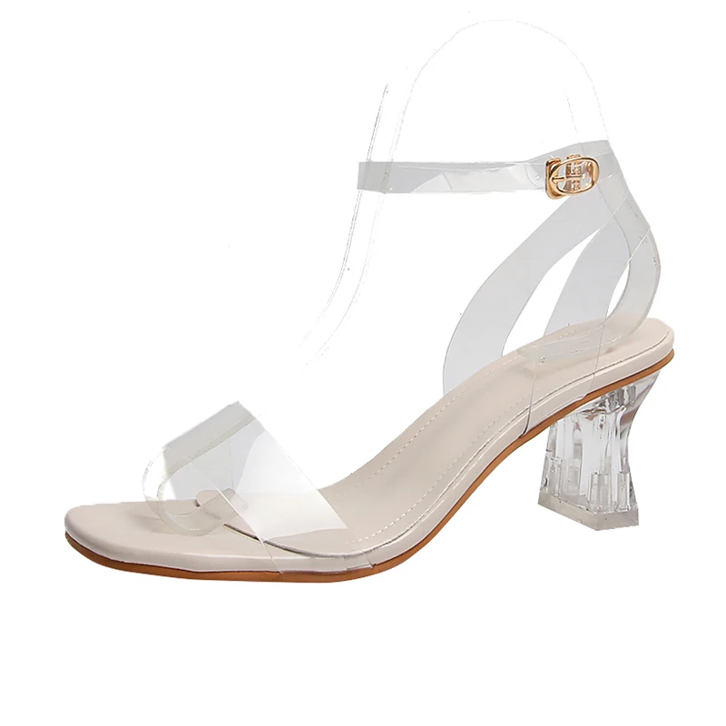 

2020 New Stylish Design Multicolor Optional Sandals For Casual Women Shoes transparent heels