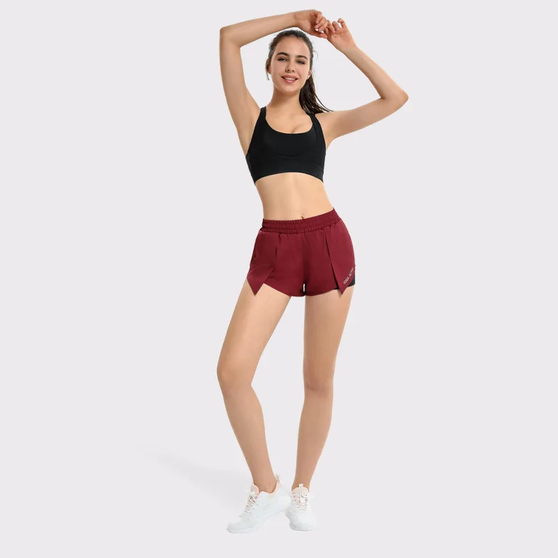 

WIDEAL manufacture wholesale blank custom logo 2021 Summer Yoga Shorts Short Sleeve Set with Pockets