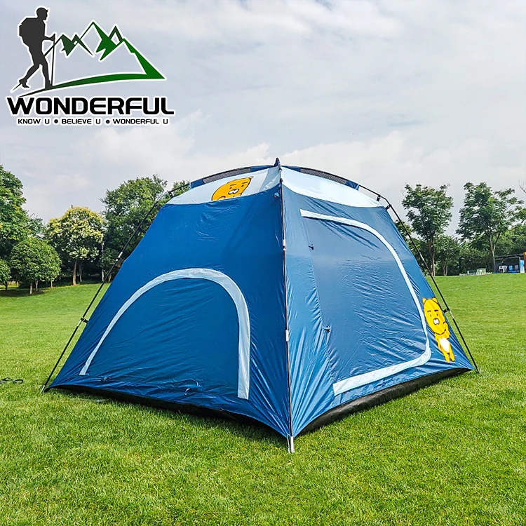 

Fiberglass Folding 3 4 Person Cartoon Outdoor Portable Home Waterproof UV Protection Hiking Travel Camping Tent