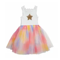 

Baby unicorn birthday party dress long-sleeved tutu dress