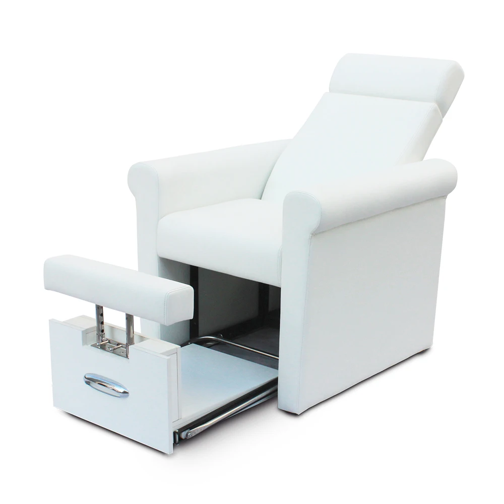

Cheap Price Modern White Beauty Nail Salon Reclining Portable No Plumbing Foot Spa Manicure Pedicure Chair for Sale