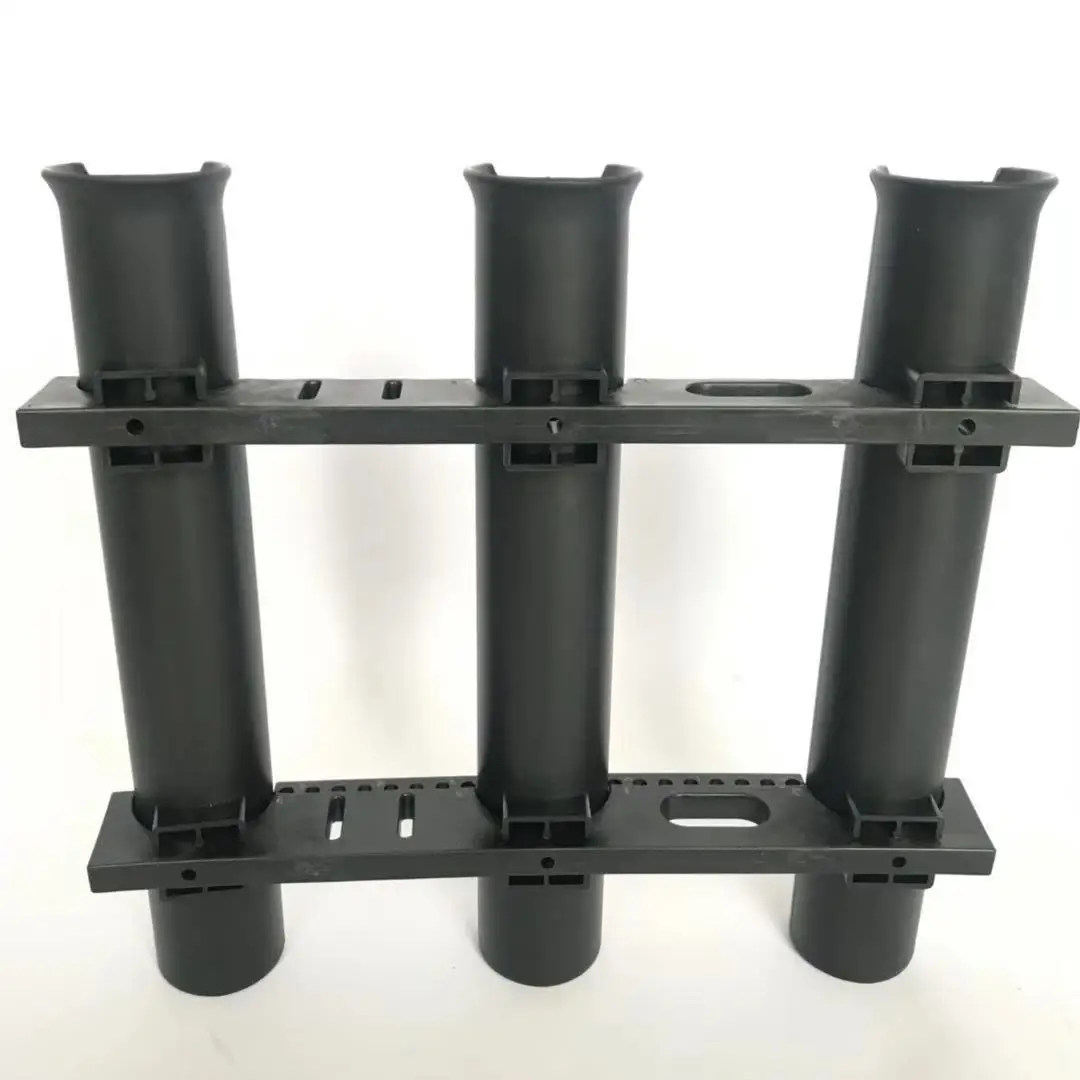 Black Pp Material Plastic Fishing Rod Holder With Clamp Buy Fishing Plastic Rod Holder,Plastic