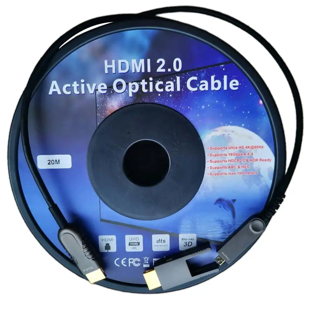 

Cables Type A To Display Optical Fiber Cables 4K With Female To Male High Definition Multimedia Interface Cables Ten Meter