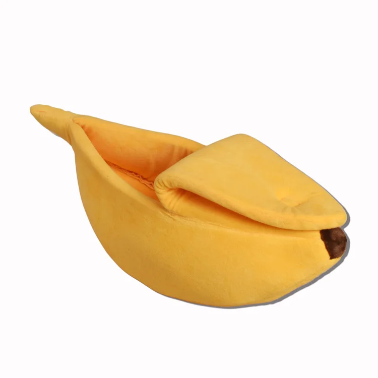 

Banana Shape Pet Cat Bed House Mat Durable Kennel gy Puppy Cushion Basket Warm Portable Cat Supplies pet beds accessories, Yellow, green, pink