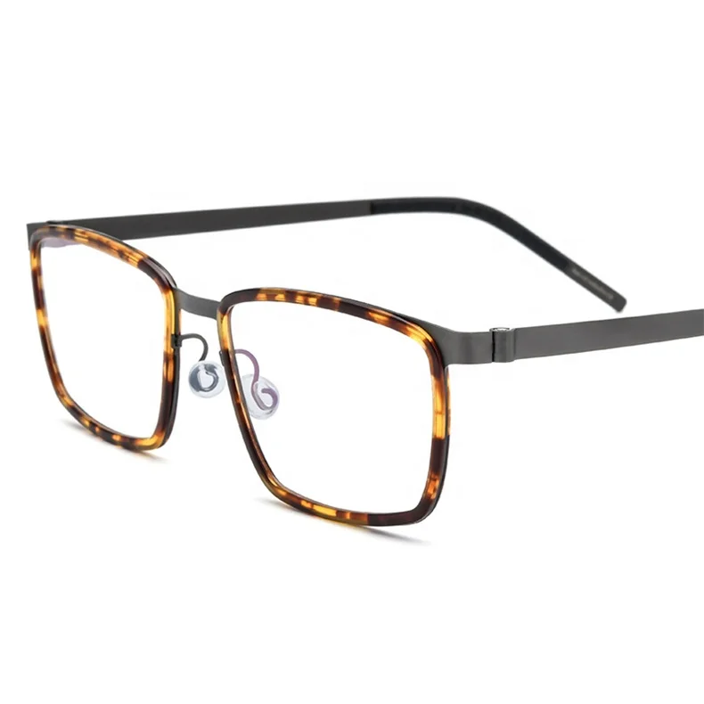 

New Gafas Para Hombre Square Shape Slim Metal Temple Glasses Frame Optical BR28629, Shown
