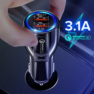 GETIHU 18W 3.1A Car Charger Dual USB Quick Charge 3.0 Universal Fast Charging For iPhone X for Xiaomi