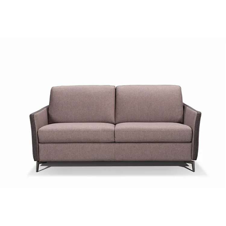 Customized Upholstered Sofa Bed Italian Leather 2 Seater Foldable Sofa