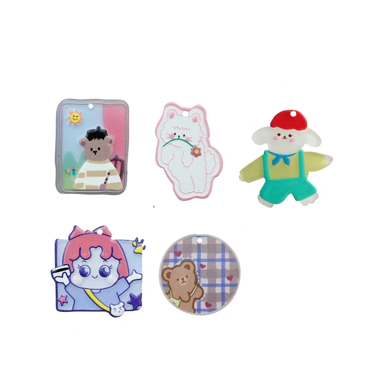 

Customize Kawaii Cartoon Acrylic Charms Bear Cat Acrylic Flat Beads DIY Jewellery Findings and Components, Colorful