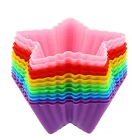 

Silicone Cupcake Liners Star Cupcake Liners Colorful Assortment 3 Inches Silicone Cake Mold