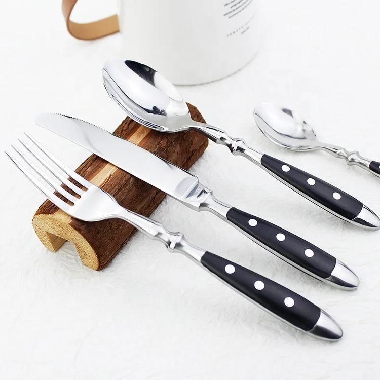 

Germany Forged New Stainless Steel forging Knife Fork And Spoon Set Foreign Trade Gifts4 pieces Tableware