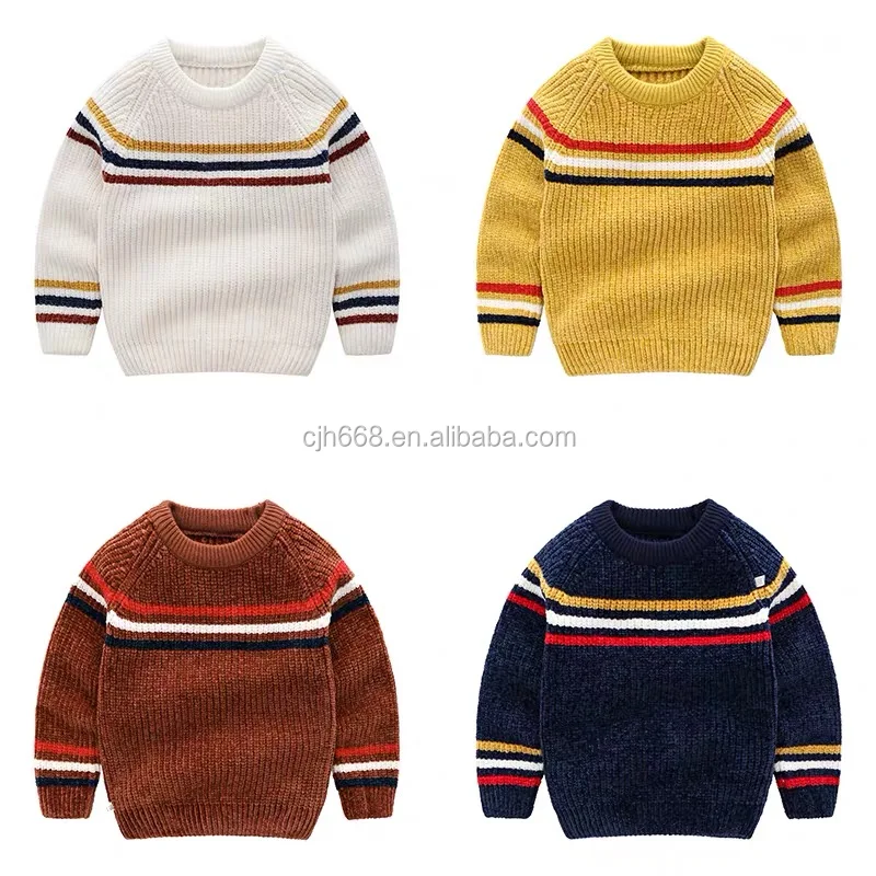 

Bulk stock kids clothing of autumn warm thick knitting sweater with cartoon pattern style children sweater, Picture