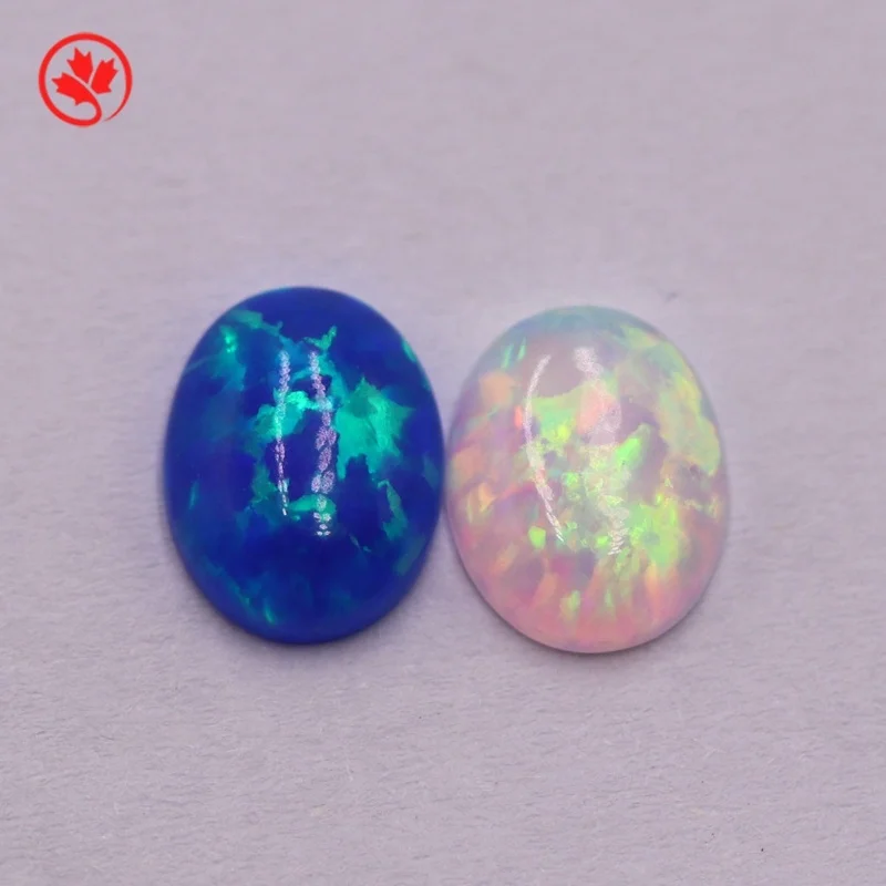

JEWELRY WHOLESALE China Best Quality Oval Cabochon Flat Back Artificial Opal Gemstone for jewelry making