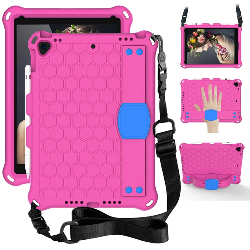 

Cute EVA shockproof handle and strap support stand cover for iPad 10.2 7Th generation