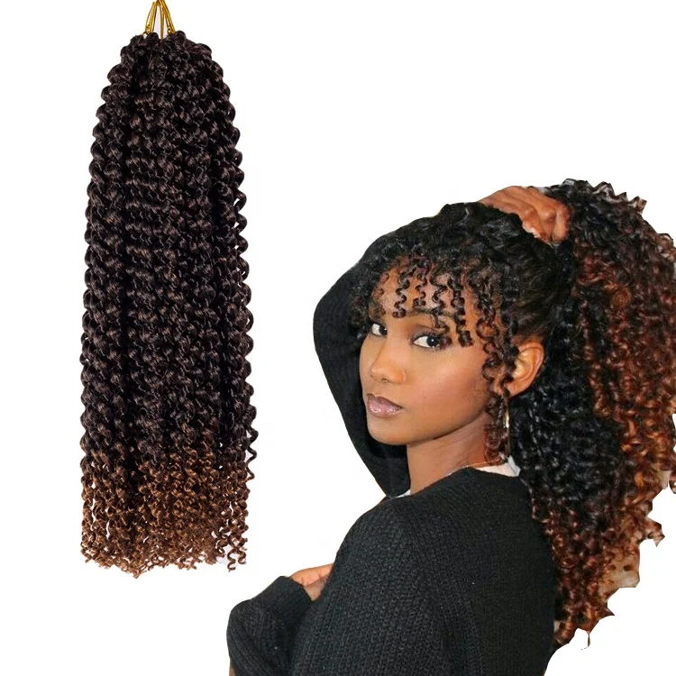 

Wholesale 18 Inch Water Wave Synthetic Braids Solid color Braiding hair New Passion wist Synthetic Crochet Braid Hair