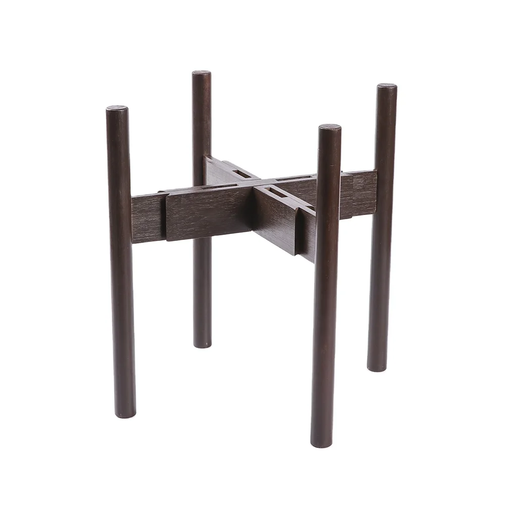 

100% Bamboo Wood Modern Indoor Outdoor Adjustable Plant Stand