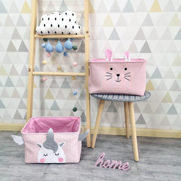 

New Arrival Cat Toy Basket Holder Unicorn For Kids, Pink