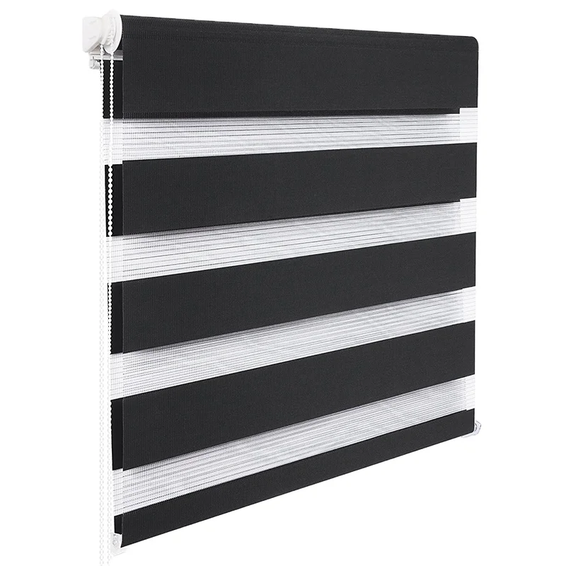 

High Quality Day And Night Easy Fixed Double Roller Window Zebra Blind
