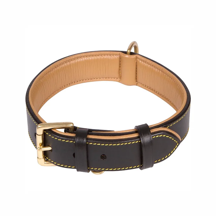 soft touch leather dog collars