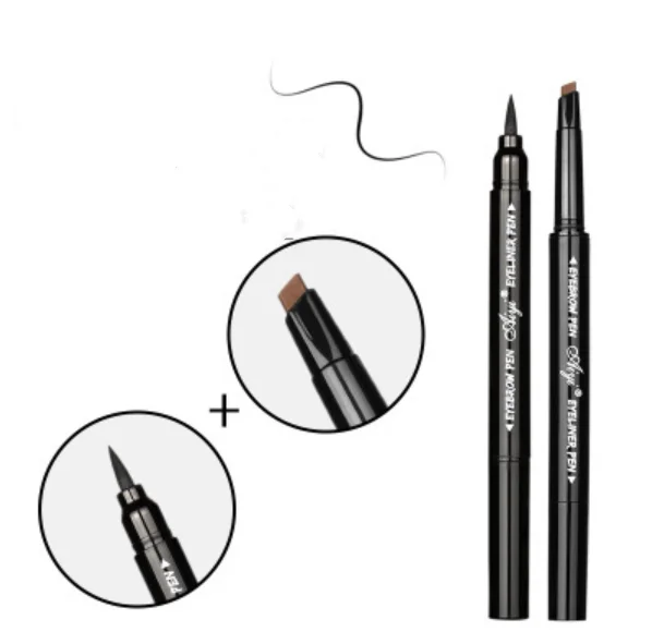 

Custom Private Label Makeup Waterproof 2in1 Eyebrow Pencil With Eyeliner, 5 colors