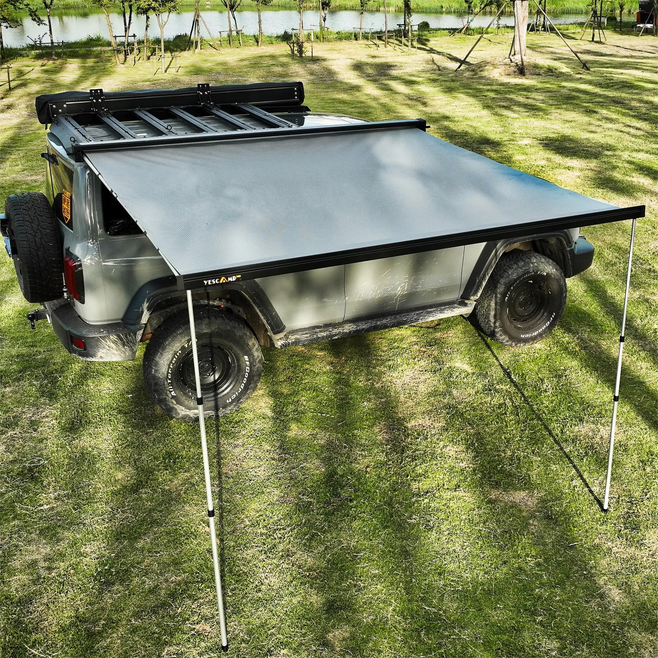 Awnlux Heavy Duty Semi-automatic SUV 4wd Retractable Overland Car Side Awning