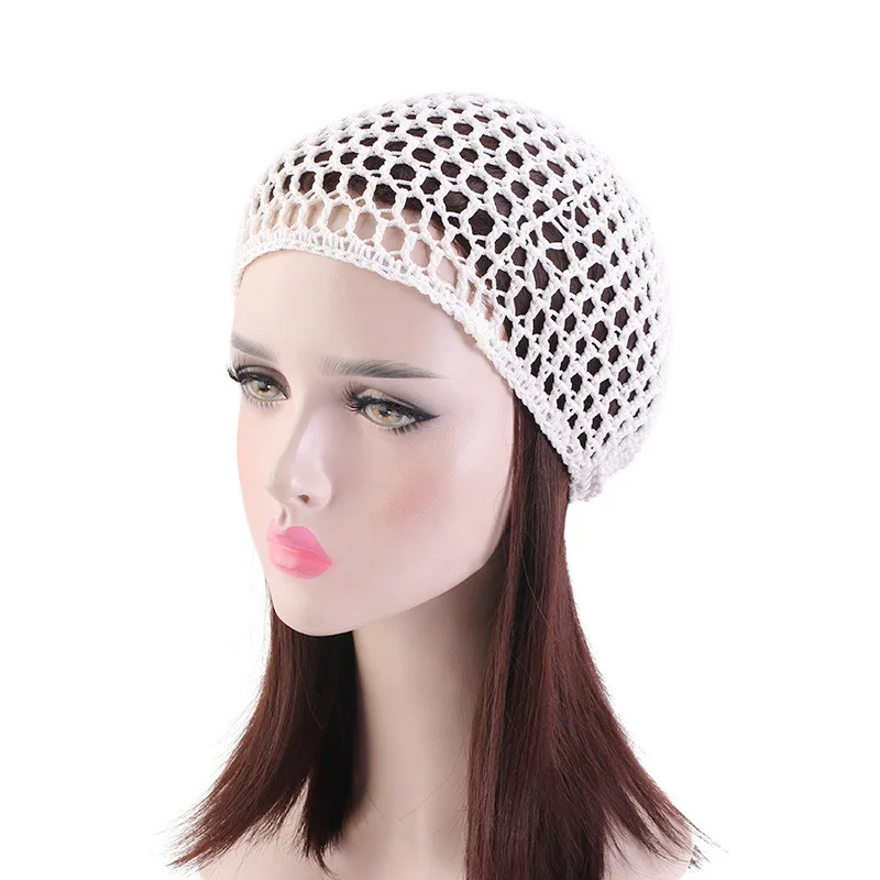 

Salon Hair Care Women Bun Cover Hair Net Cap Soft Short Style Rayon Mesh Crochet Snood Hat Hair Accessories