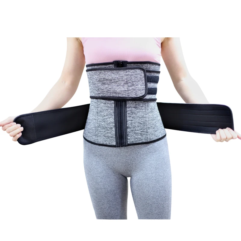 

Factory direct sale electric slimming belt waist trainer body suit slim sweat belt, Grey