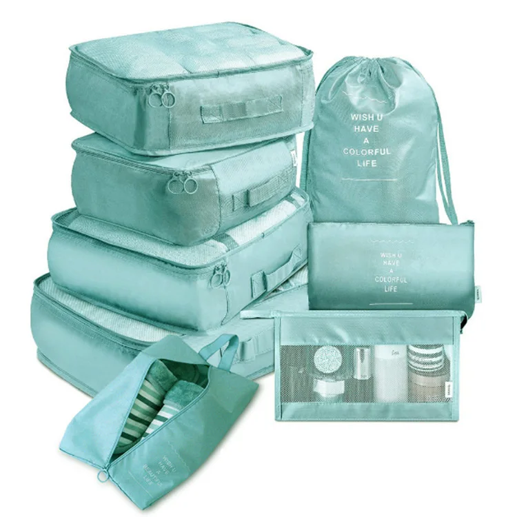 

2023 8-Piece Set Organizer Bag Set Compression Packing Cubes Travel Organizer Foldable Travel Bag