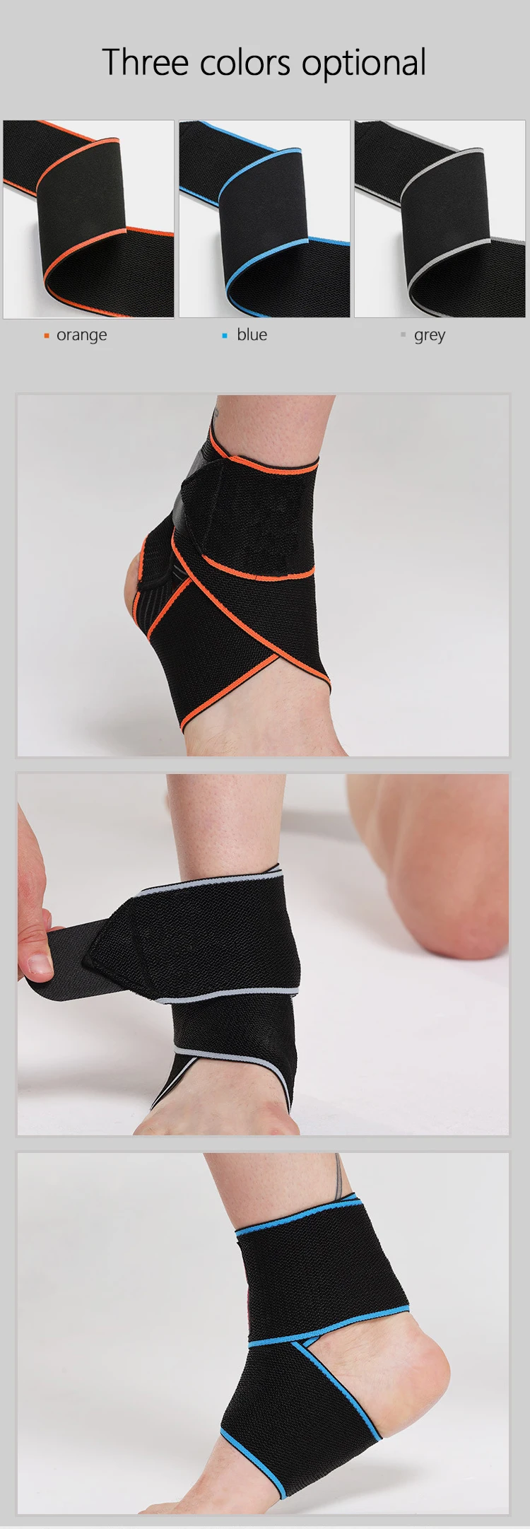 Enerup Outdoor Sports Knitted Neoprene Compression Orthosis Ankle Support Strap Foot Brace Kegunaan Compression Foot Sleeve
