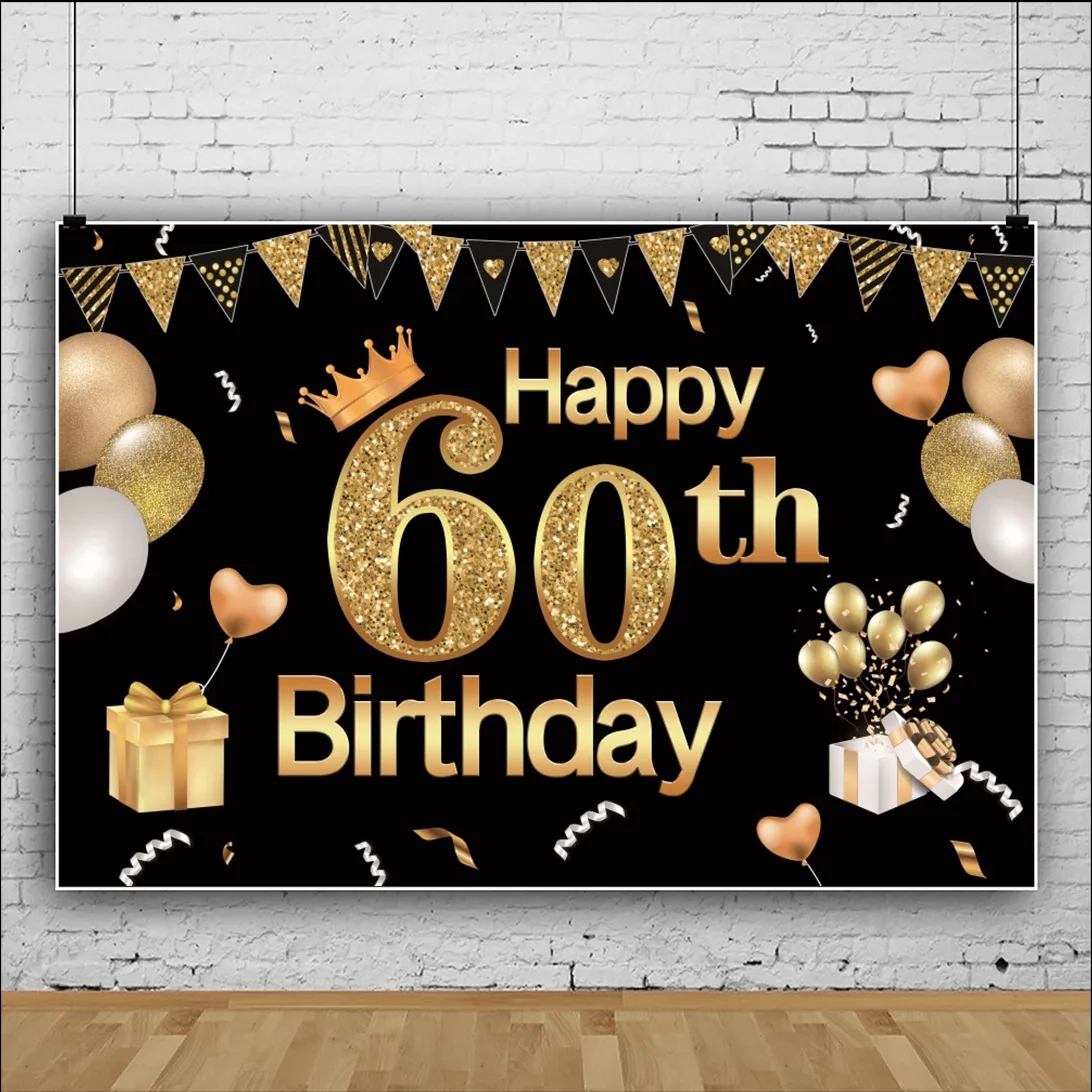 Happy Birthday Photography Backdrops Balloons Vinyl Party Digital ...