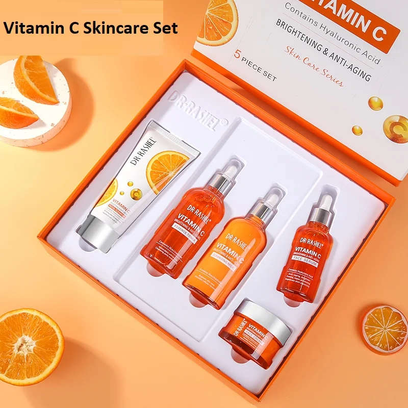 

Natural vegan skincare set whitening anti-aging vitamin c skin care set