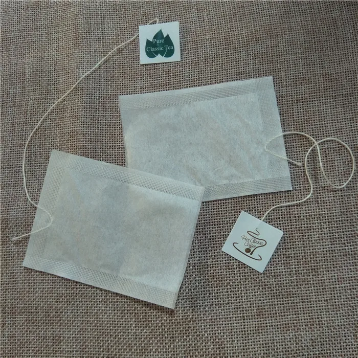 

Biodegradable customized coffee filter paper empty tea bags with string