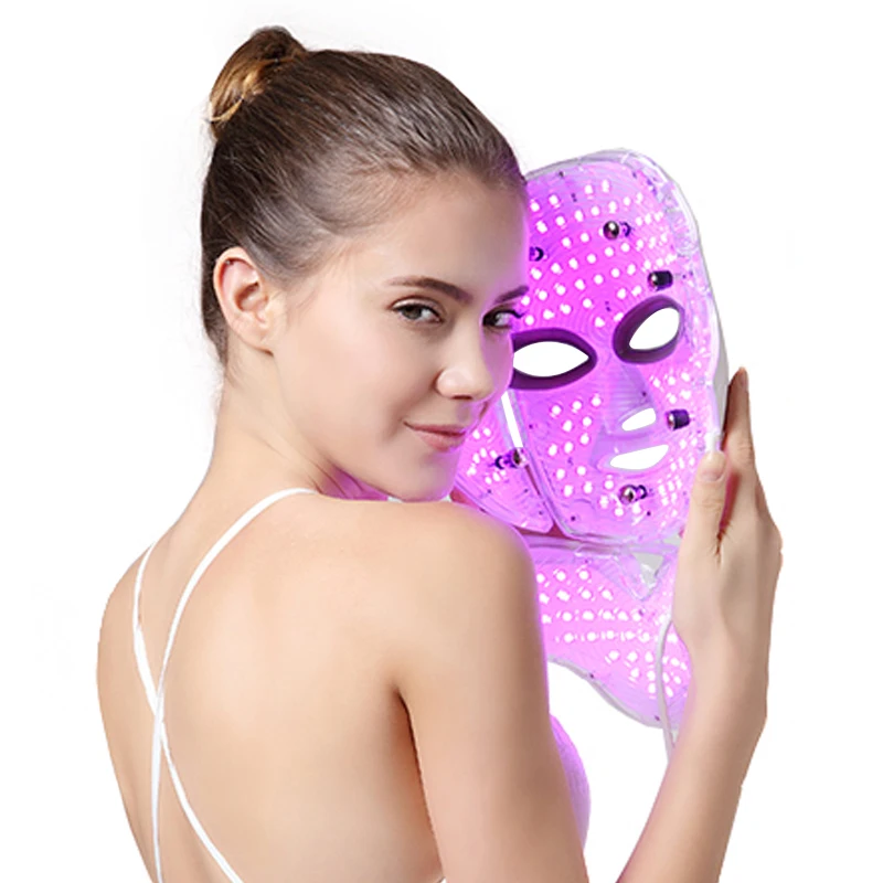 

Facial Red light therapy PDT Beauty Therapy 7 colors LED Mask with Neck