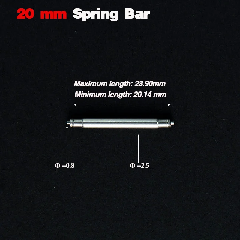 

Seiko Spring Bar Pins Stainless Steel Divers Attaching Watch Bands 1.8 2.0 2.5 MM Thickness 20 mm and 22 mm size