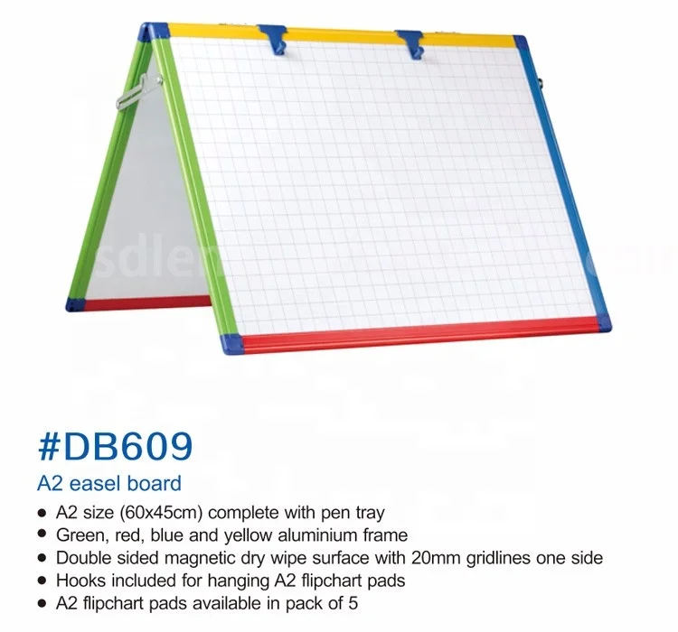
Hot Sale Double Side A2 Magnetic Whiteboard Wall Dry Wipe Erase Boards Planning Board with Girid 
