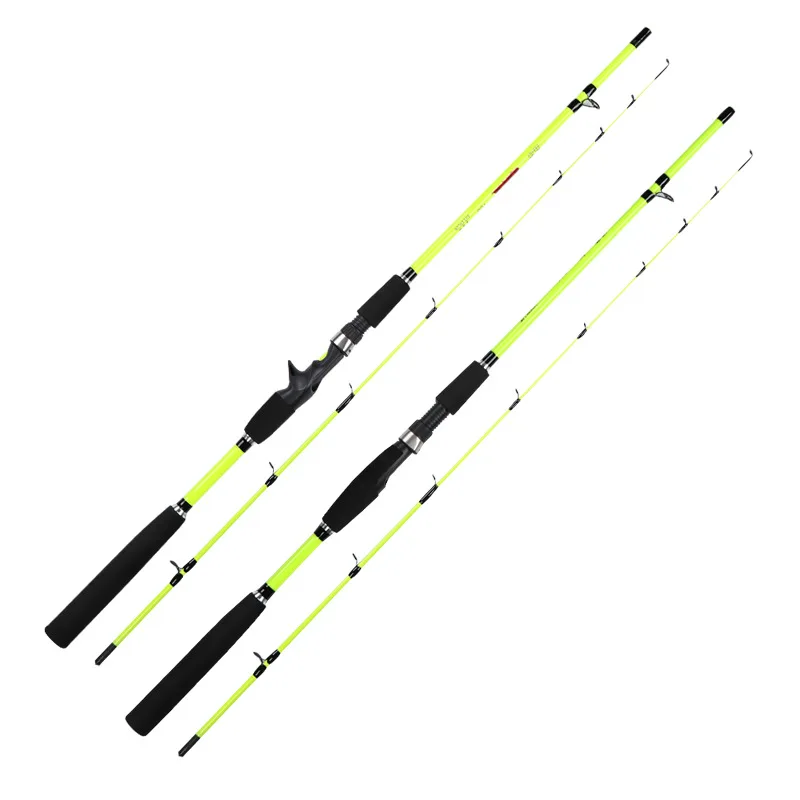 

Jetshark Yellow Green Color Carbon Fiber Fishing Rod 1.6m 1.8m 2.1m 2.4m Smooth Guide Ring Spinning Casting Lure Rod